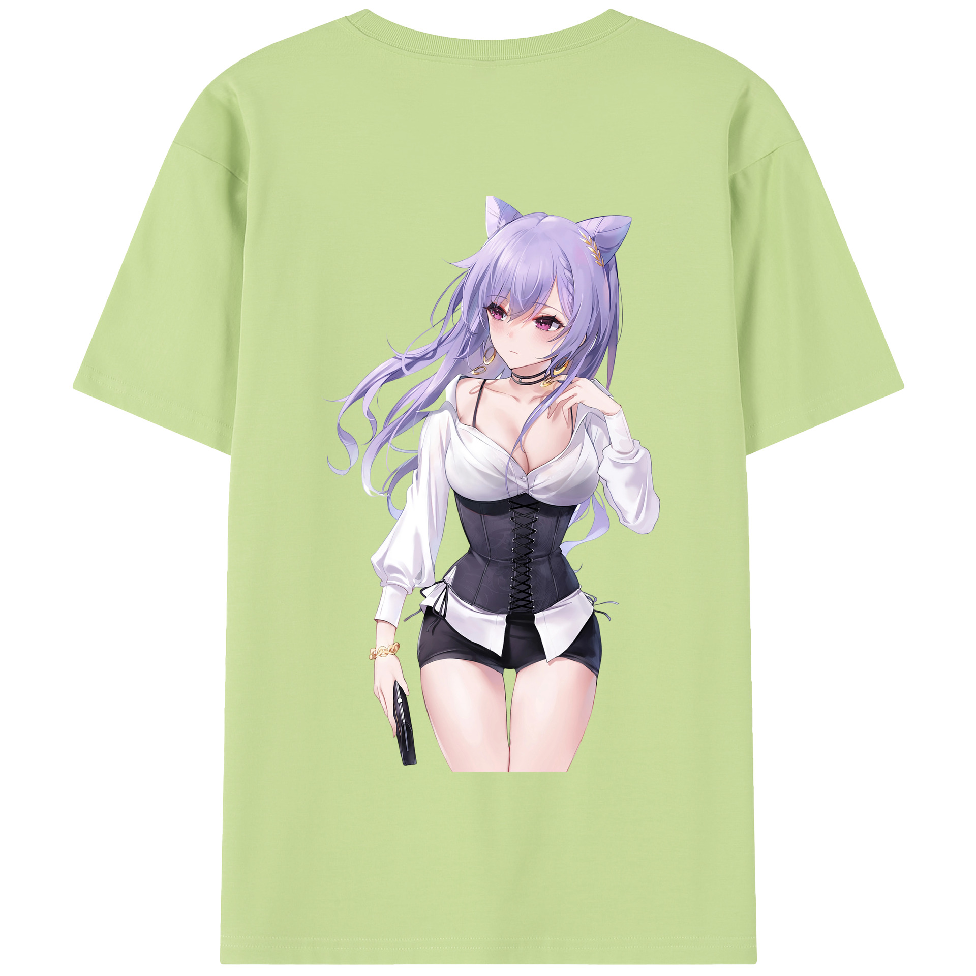 げんし神 刻晴 こくせい genshin Kokusei 綿100％半袖Tシャツ（背面プリント）